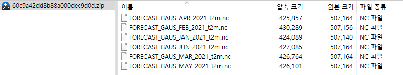 (그림 1-4-11) 자료 다운로드 - 내려받은 파일 압축 해제